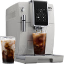 De'Longhi Dinamica Fully Automatic Coffee and Espresso Machine with Premium Manual Milk Frother in White (ECAM35020W)