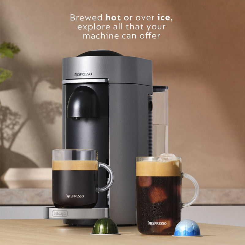 De'Longhi Nespresso Vertuo Plus Coffee & Espresso Single Serve Machine in Titanium (ENV155T)