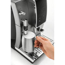 De'Longhi Dinamica Fully Automatic Coffee and Espresso Machine with Premium Manual Milk Frother in Silver (ECAM35025SB)