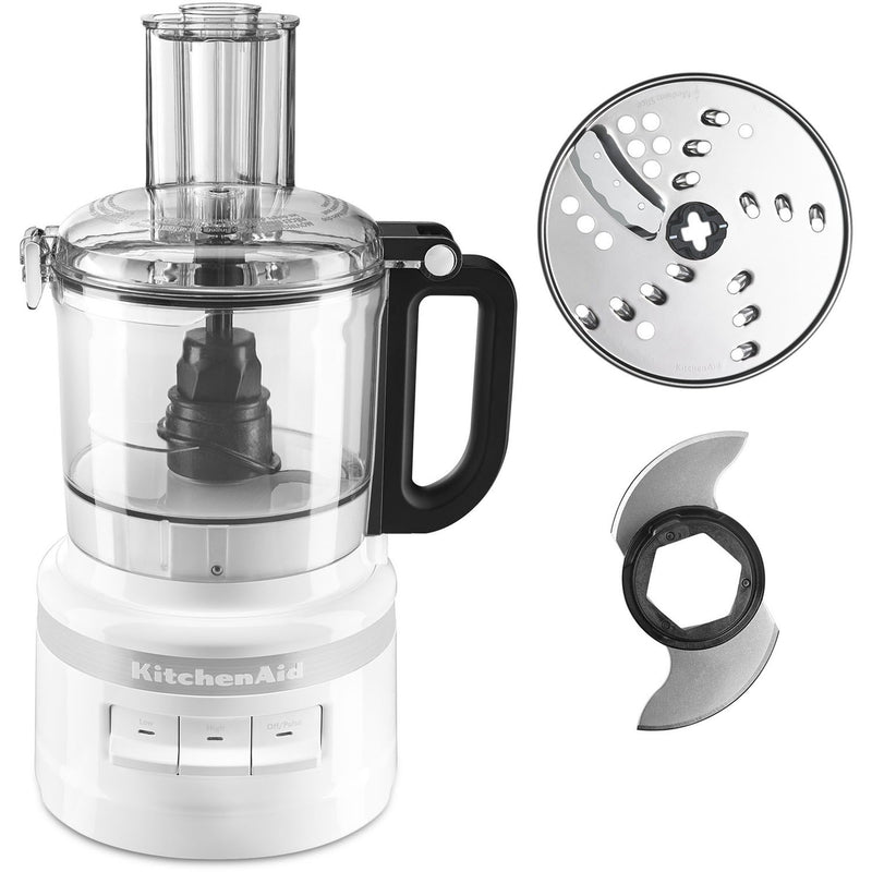 KitchenAid 7-Cup Food Processor with Slice-Shred Blade in White (KFP0718WH)