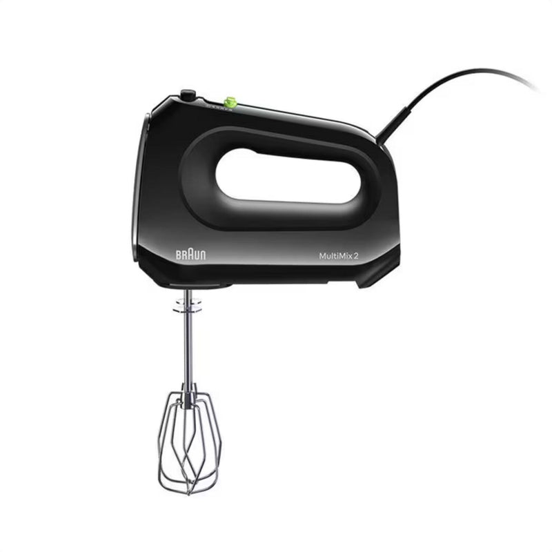 Braun Multimix 2 Hand Mixer with Beaters, Dough Hooks and Accessory Bag in Black (HM2110BK)