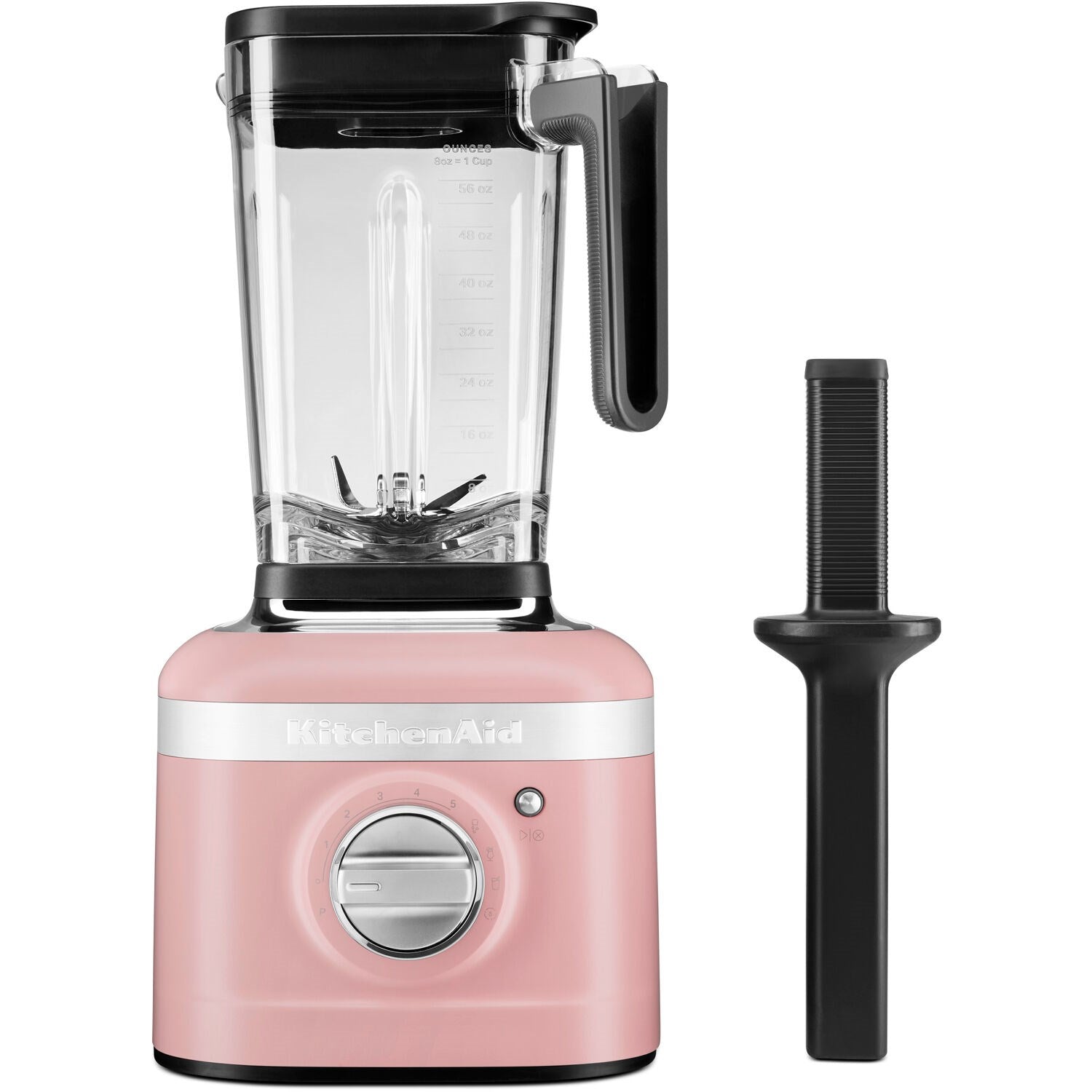 Dried Rose blender base with clear jar and black blending blade attachment