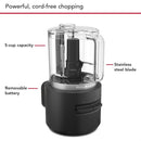 KitchenAid Cordless 12V 3.5 Cup Chopper in Black Matte (KFCR500BM)