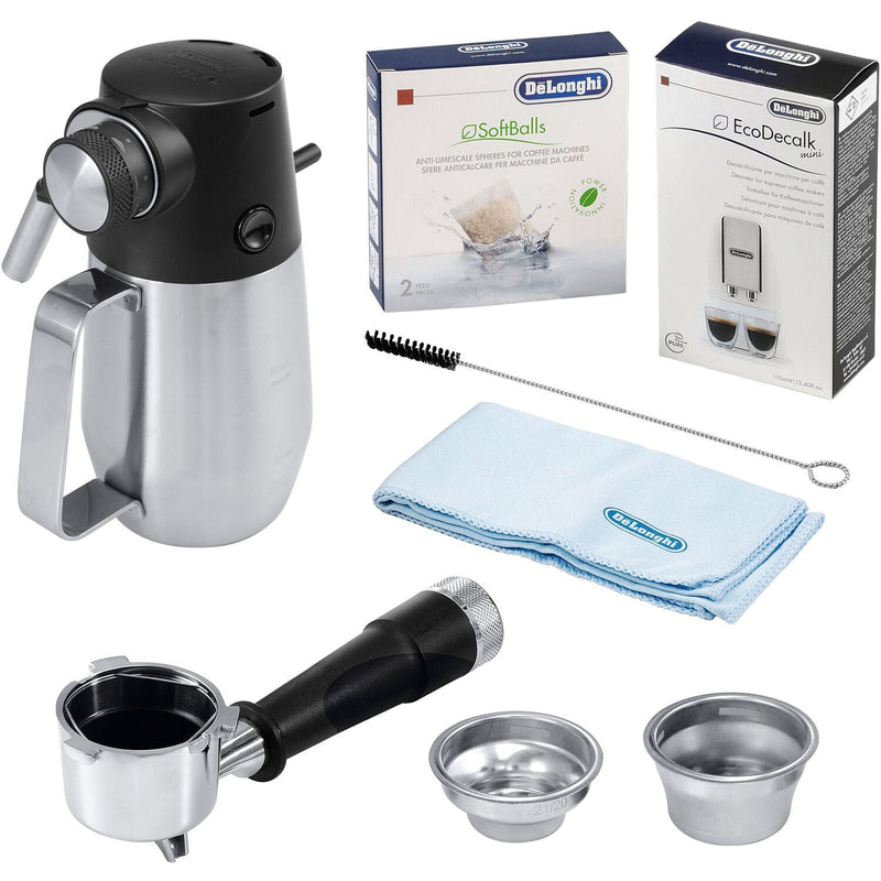 De'Longhi Package - La Specialista Maestro Sensor Grinding, Milk Frothing Espresso Machine with Espresso Glass Set