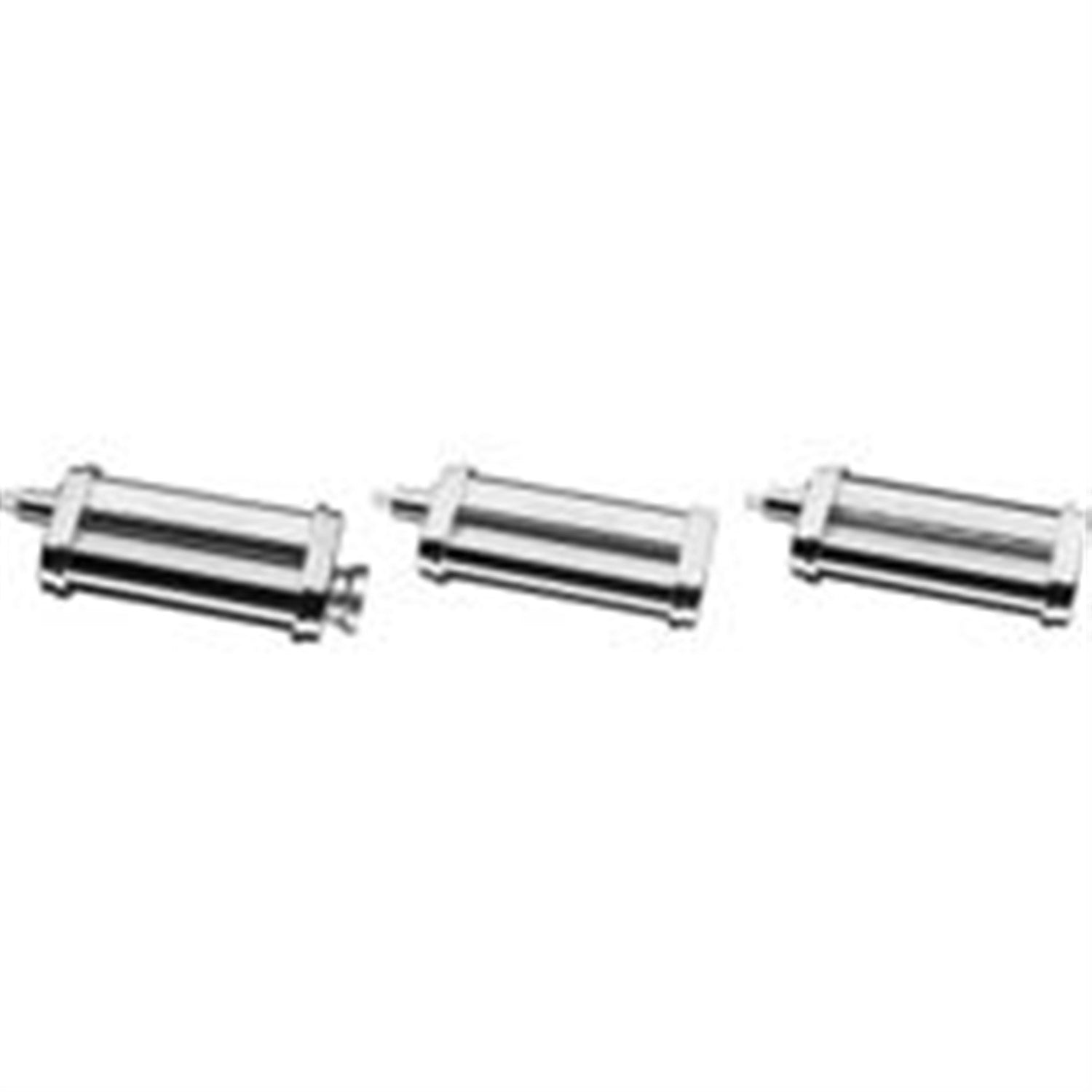 Metal pasta cutter rollers attachment set with three chrome cylinders