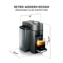 De'Longhi Nespresso Vertuo Coffee & Espresso Single Serve Machine, 2 Cup Sizes in Titan (ENV135T)