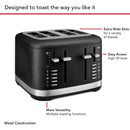 KitchenAid 4 Slice Toaster in Cast Iron Black (KMT4109BK)