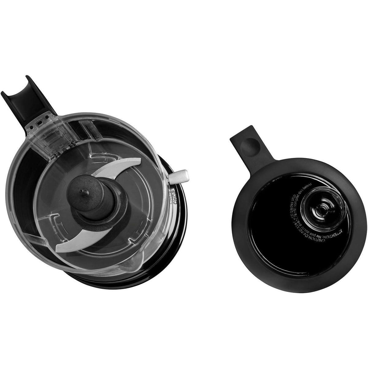 Onyx black food chopper lid and multi-purpose blade assembly