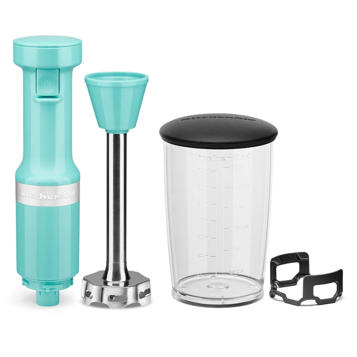 Aqua sky immersion blender kit with blending shaft, jar, and lid