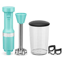 KitchenAid Immersion Blender Corded Variable Speed Trigger, Blending Jar with Lid in Aqua Sky (KHBV53AQ)