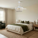 Parrot Uncle 42-Inch Huang Farmhouse Wooden Beads Ceiling Fan with Lighting (F4712Q110V)