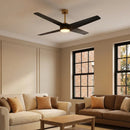 Parrot Uncle 60-Inch Parvez Modern DC Motor Downrod Mount Reversible Ceiling Fan with Lighting and Remote Control (F8313110V)