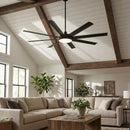 Parrot Uncle 60-Inch Industrial DC Motor Downrod Mount Ceiling Fan with Lighting and Remote Control (F6105110V)