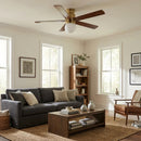 Parrot Uncle 52-Inch Fanny Double-Sided Blades Flush Mount LED Ceiling Fan with Remote Control (F6033GD)