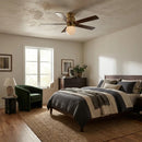 Parrot Uncle 52-Inch Fanny Double-Sided Blades Flush Mount LED Ceiling Fan with Remote Control (F6033GD)