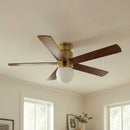 Parrot Uncle 52-Inch Fanny Double-Sided Blades Flush Mount LED Ceiling Fan with Remote Control (F6033GD)