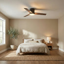 Parrot Uncle 48-Inch Kielah Farmhouse Flush Mount Reversible Ceiling Fan with Lighting and Remote Control