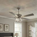 Parrot Uncle 52-Inch Levi Double-Sided Blades in Downrod Mount LED Ceiling Fan with Remote Control