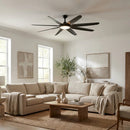 Parrot Uncle 65-Inch Industrial DC Motor Downrod Mount Ceiling Fan with Lighting and Remote Control (F8301110V)