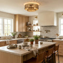 Parrot Uncle Farmhouse 3-Light Wood Beaded Flush Mount Ceiling Lights (W9127-3110V)