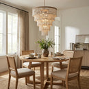 Parrot Uncle 32-Inch Nelly 9-Light Bohemia Wood Beaded Chandelier (BBD5003)