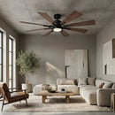 Parrot Uncle 60-Inch Oretha Windmill DC Ceiling Fan with LED Lighting