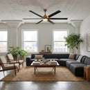 Parrot Uncle 72-Inch Bankston Modern DC Motor Downrod Mount Reversible Ceiling Fan with Lighting and Remote Control