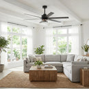 Parrot Uncle 65-Inch Modern Reversible Ceiling Fan with Lighting and Remote Control (F8250110V)