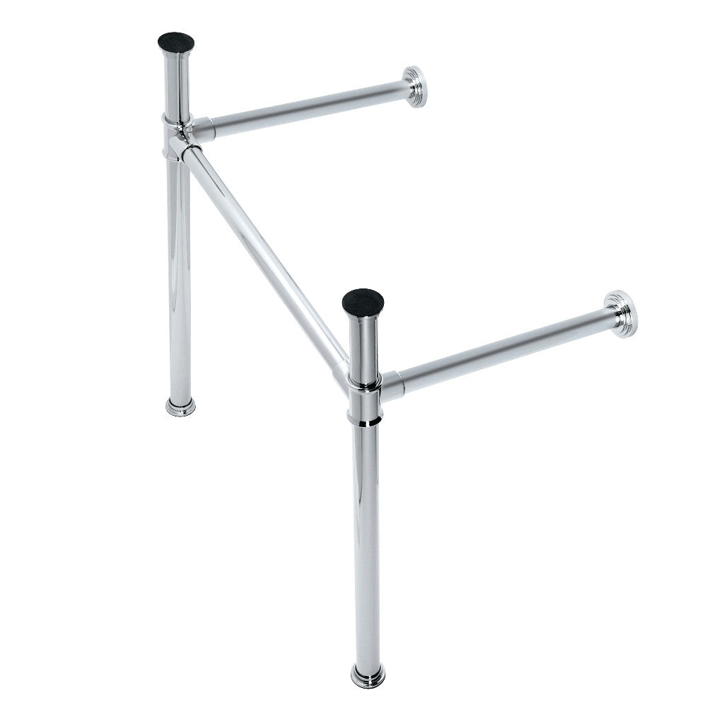 Polished chrome console sink legs with support arms