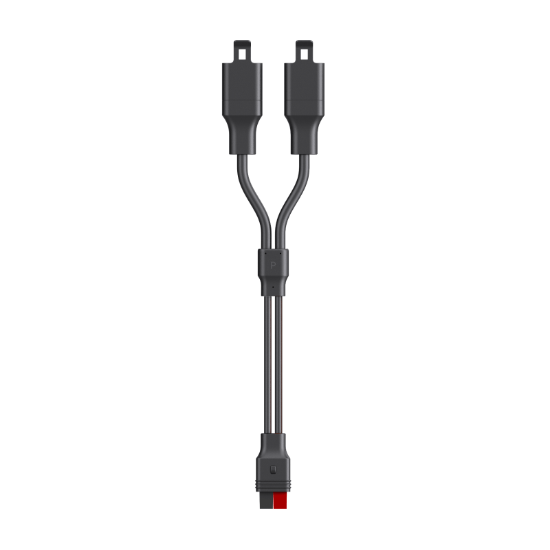 Anderson Y-parallel connector extension cable with two input plugs and one output