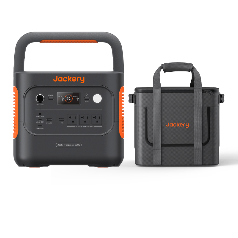 Jackery Explorer 2000 v2 Indoor Friendly Portable Power Station, 2042Wh LiFePO4 Battery, 2200W Solar Generator, USB-C PD 100W Fast Charging for Camping, Home Use