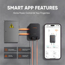 Jackery portable power station with wall connections and smart app control shown on a phone