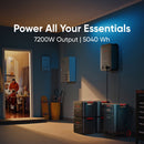 Jackery Explorer 5000 Plus Portable Power Station, 5000Wh LiFePO4 Battery, 120V/240V 7200W AC Output, Expan