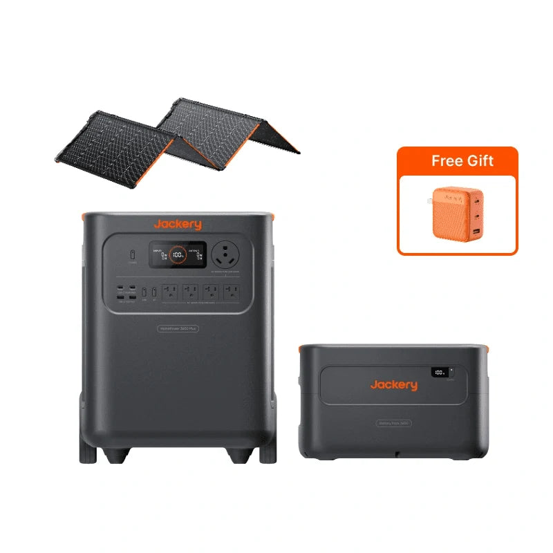 Jackery HomePower 3600 Plus Portable Power Station 3600W AC Output, 3584Wh LFP Solar Generator, Expandable up to 21kWh, Essential Home Backup for Home Use, Emergencies, RV