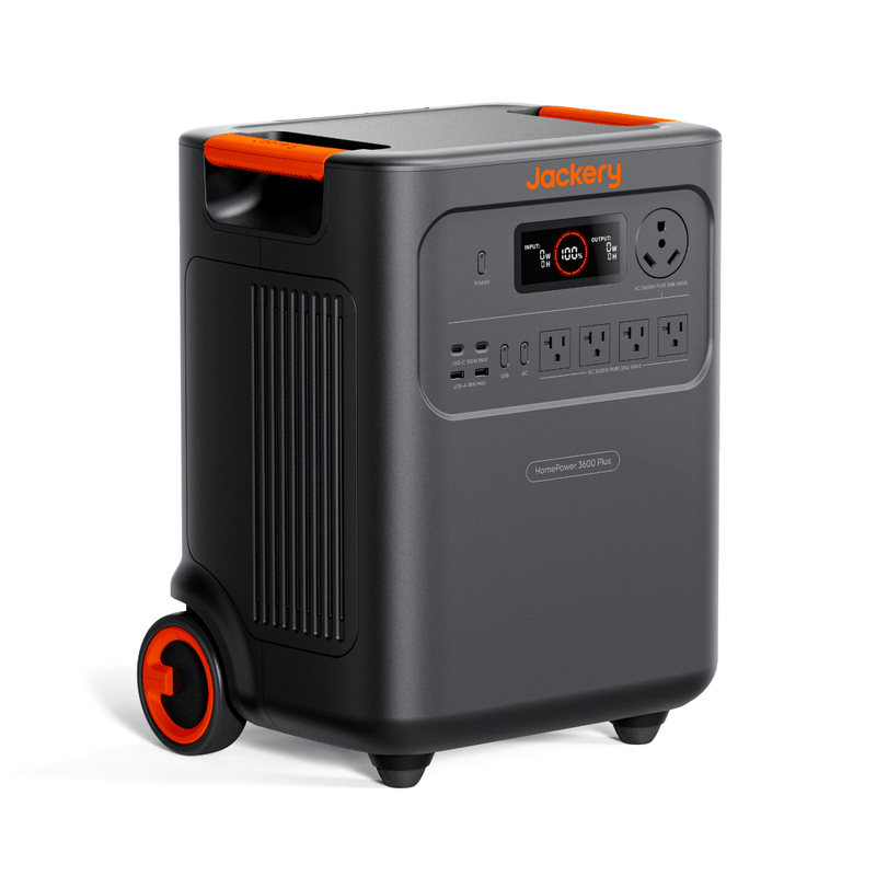 Jackery HomePower 3600 Plus Portable Power Station, 3600W AC Output, 3584Wh LFP Solar Generator, Expandable up to 43kWh
