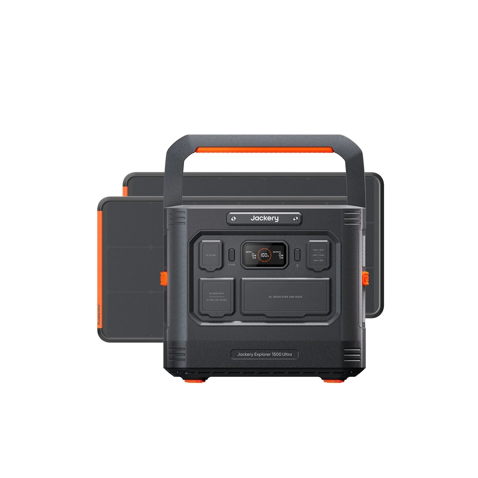Jackery Solar Generator 1500 Ultra with 2x 100W Prime Solar Panels, 1536Wh LiFePO4 Power Station
