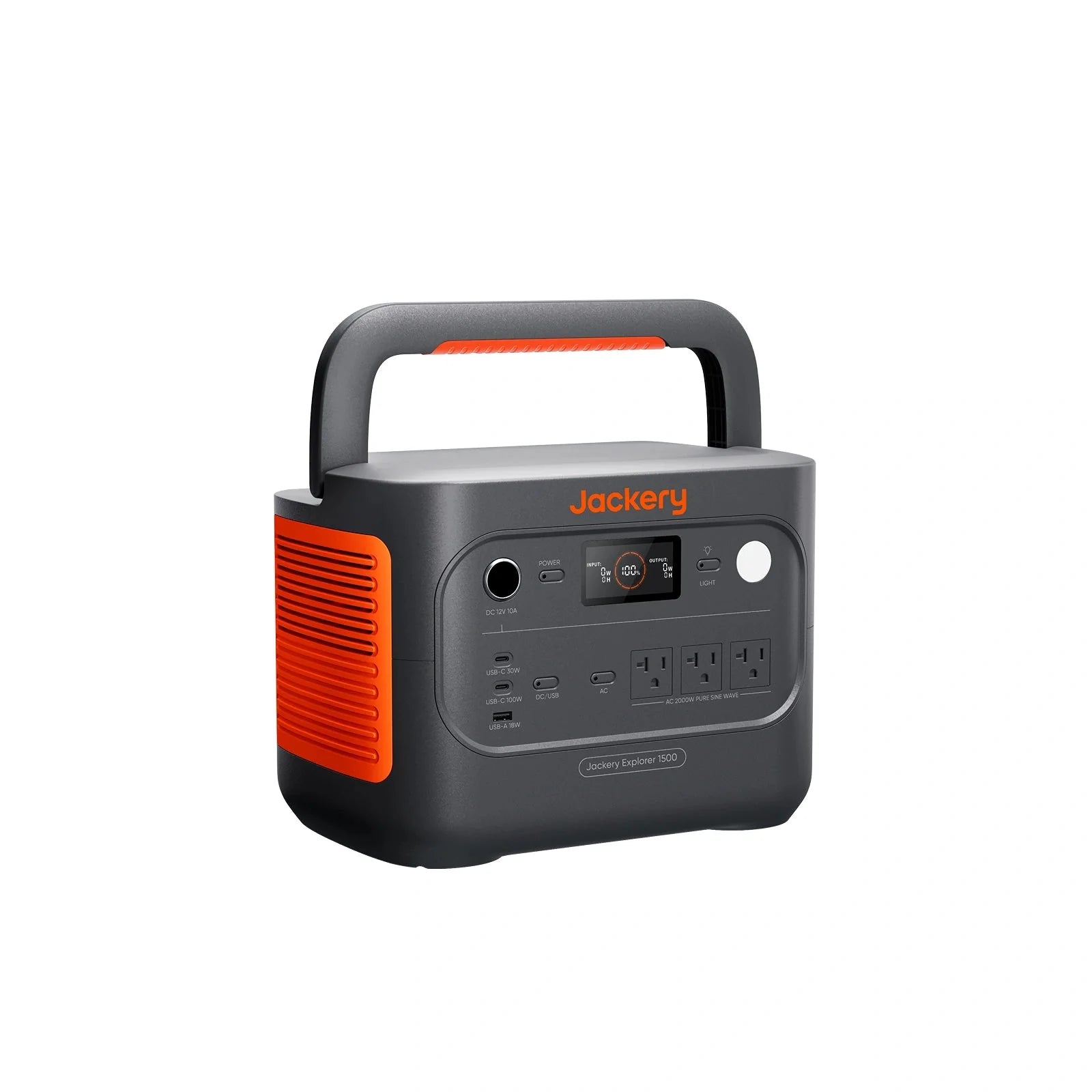 Jackery Solar Generator with Explorer 1500 v2 Portable Power Station, 1536Wh LiFePO4 Battery, 2000W AC/4000W USB-C Output, and 2-Piece SolarSaga 100W Air Panels