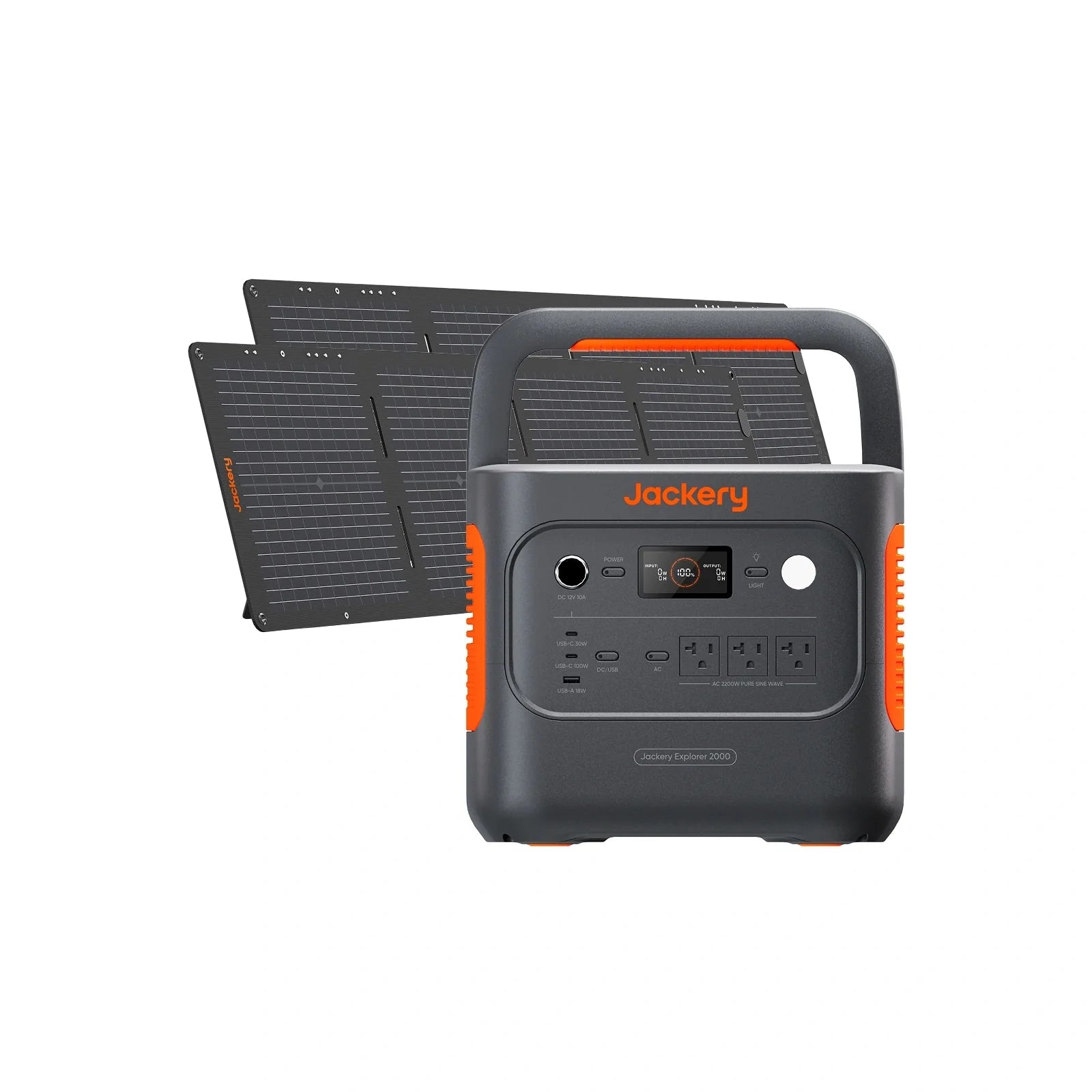 Jackery Explorer 2000 v2 Portable Power Station, 2042Wh LiFePO4 Home Backup Battery, 2200W Solar Generator, USB-C PD 100W Fast Charging for Emergencies, Power Outages, Camping