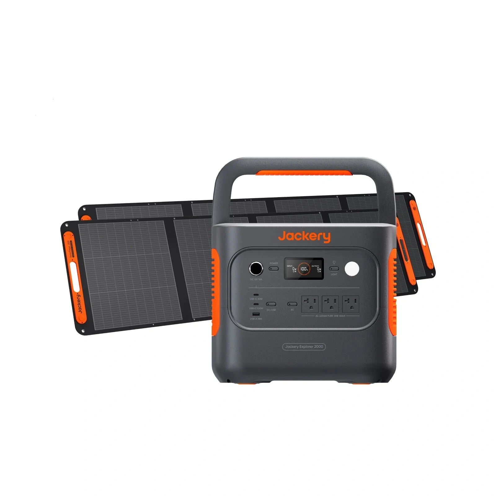 Jackery Explorer 2000 v2 Portable Power Station, 2042Wh LiFePO4 Home Backup Battery, 2200W Solar Generator, USB-C PD 100W Fast Charging for Emergencies, Power Outages, Camping