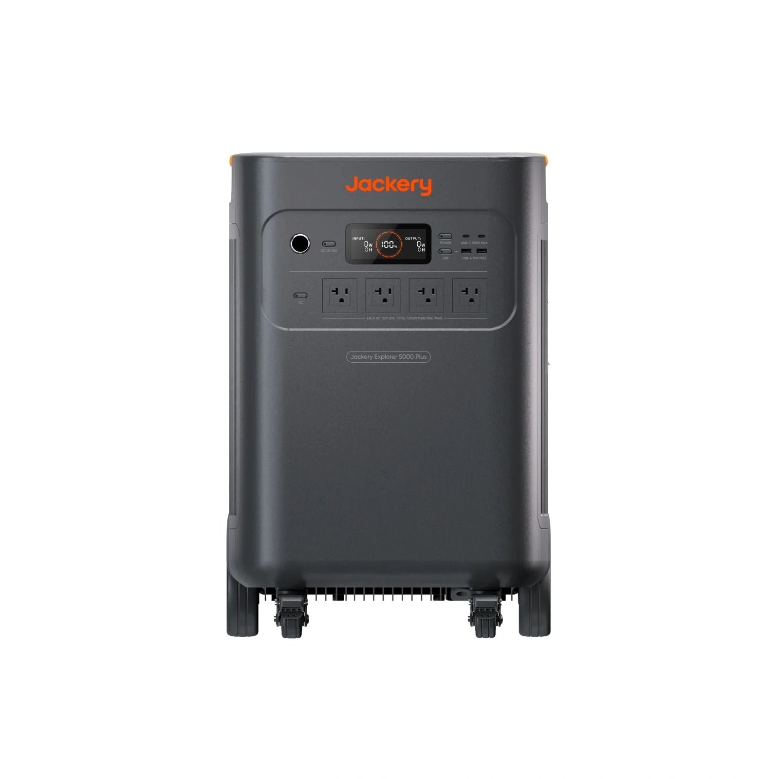 Jackery Solar Generator 5000 Plus Portable Power Station with AC Cable, 5000Wh LiFePO4, 7200W 120V/240V AC Output, Expandable to 60kWh, Essential Home Backup for Power Outages