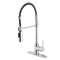 Kingston Brass Gourmetier Continental Single-Handle Deck-Mount Pre-Rinse Kitchen Faucet, Polished Chrome (LS8771CTL)