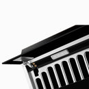 Fotile Slant Vent Series 30" 850 CFM Under Cabinet or Wall Mount Range Hood with 2 LED lights, and Push Buttons in Onyx Black Tempered Glass (JQG7522)