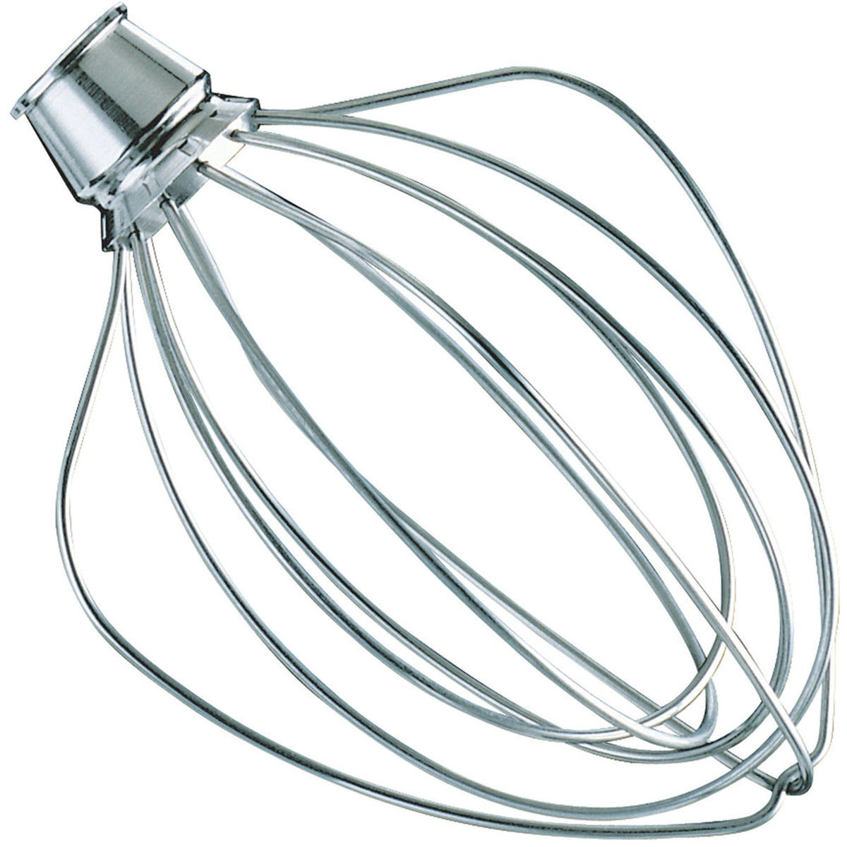 KitchenAid tilt-head 6-wire stainless steel whip attachment with wire loops