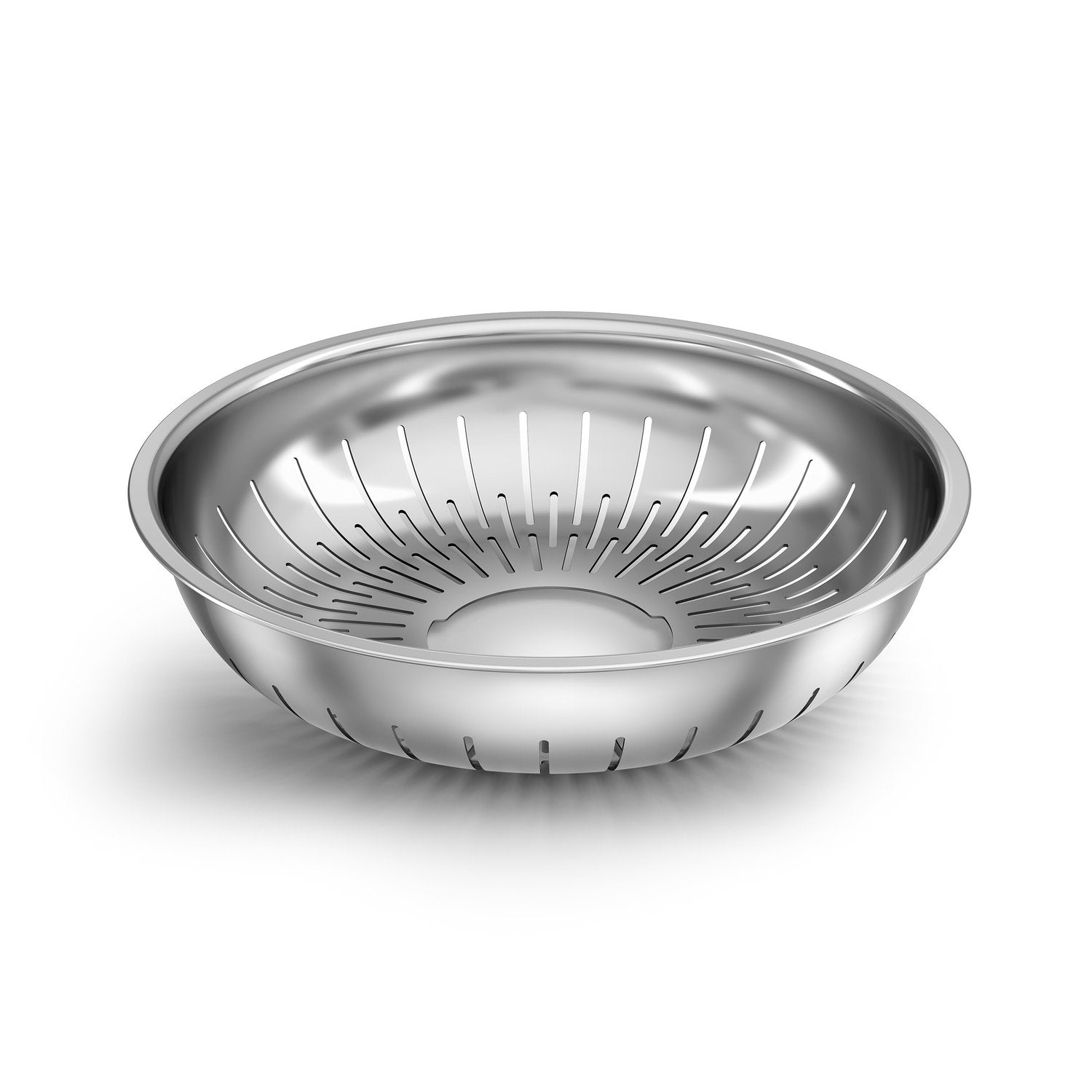 Stainless steel citrus juicing bowl with ridged cone insert