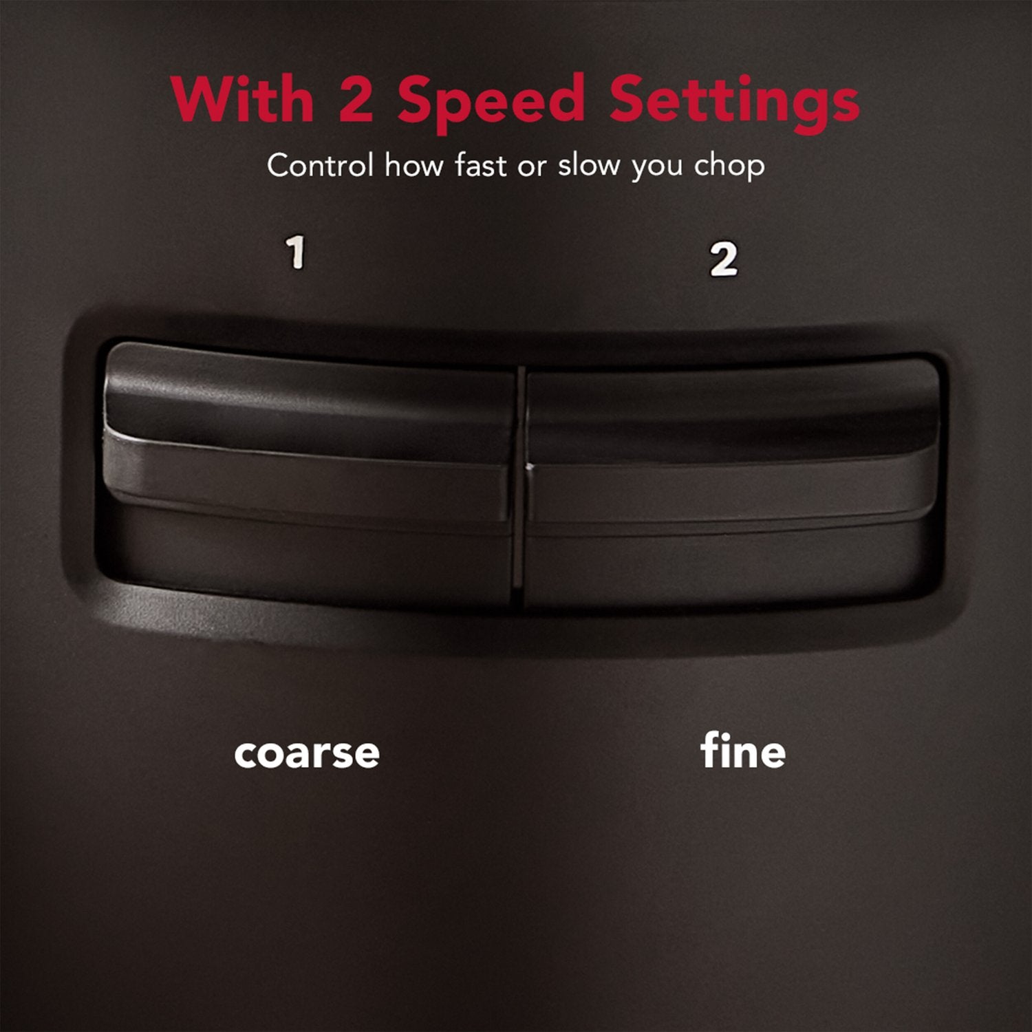 Black matte citrus juicer with two-speed control panel on the side