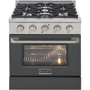 Kucht 30-Inch 4.2 cu ft. Natural Gas Dual Fuel Range in Cement Gray (KDF302-CY)
