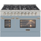 Kucht 48-Inch Dual Fuel Range with Propane Gas Burner Cooktop & Electric Oven in Little Blue (KDF482/LP-LE)