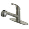 Kingston Brass Gourmetier Century Single-Handle Kitchen Faucet with Pull-Out Sprayer, Brushed Nickel (GSC888NCLSP)