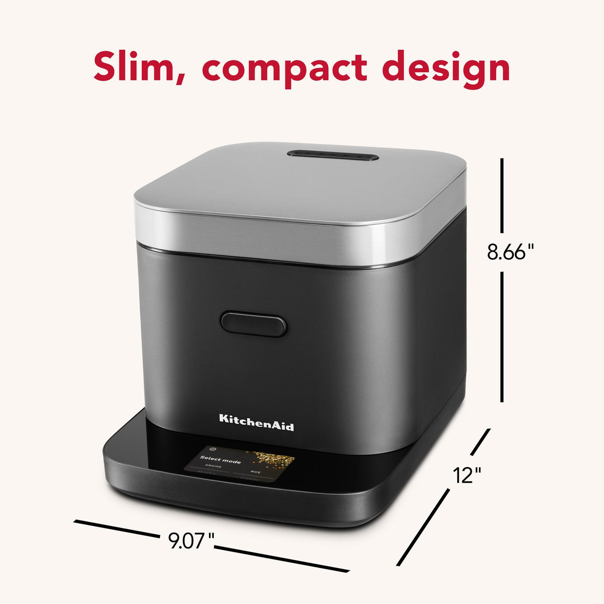 KitchenAid Electric Compact Rice and Grain Cooker with 16 Presets in Black Matte (KGC2154BM) - image 2