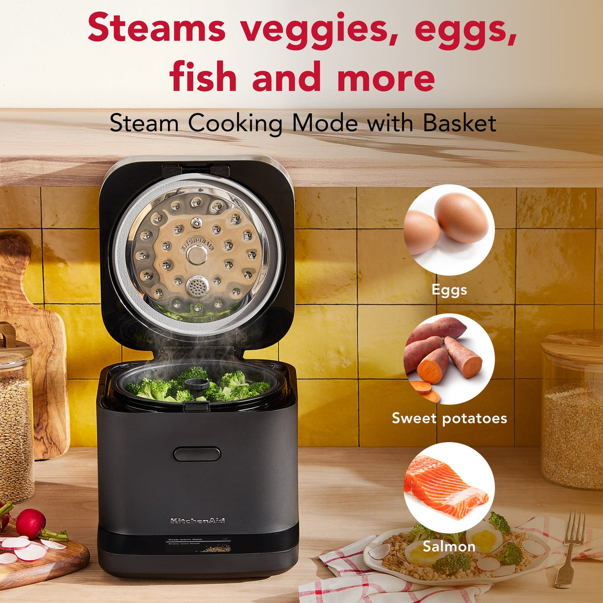 KitchenAid Electric Compact Rice and Grain Cooker with 16 Presets in Black Matte (KGC2154BM) - image 5